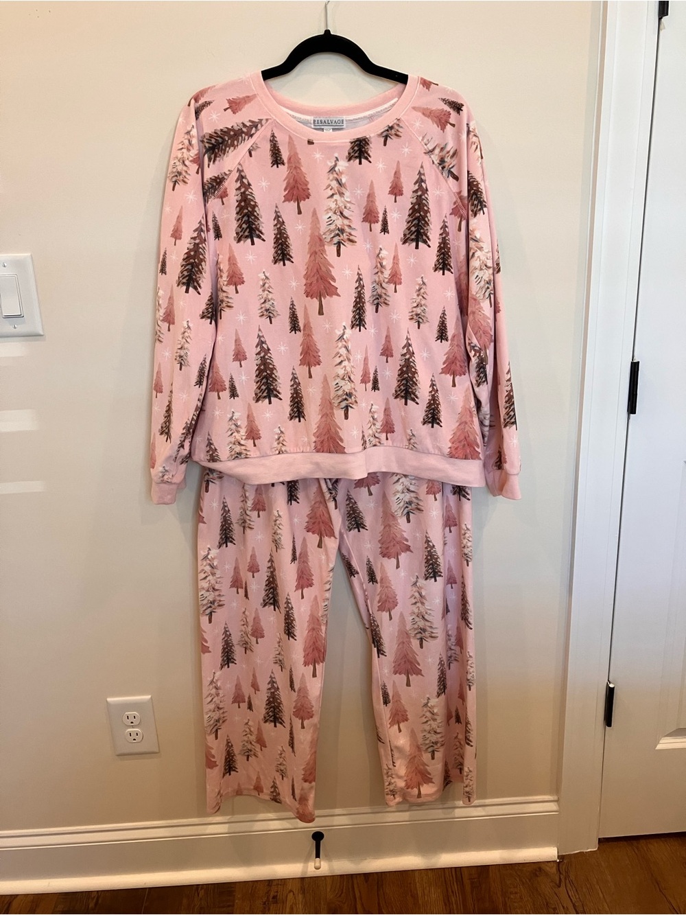 P.J Salvage Women’s Pink Christmas Trees Pyjamas.